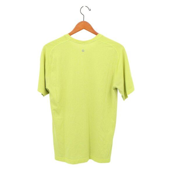 Lululemon Metal Vent Tech Short Sleeve Bright Yellowish Green Shirt M - Picture 3 of 4
